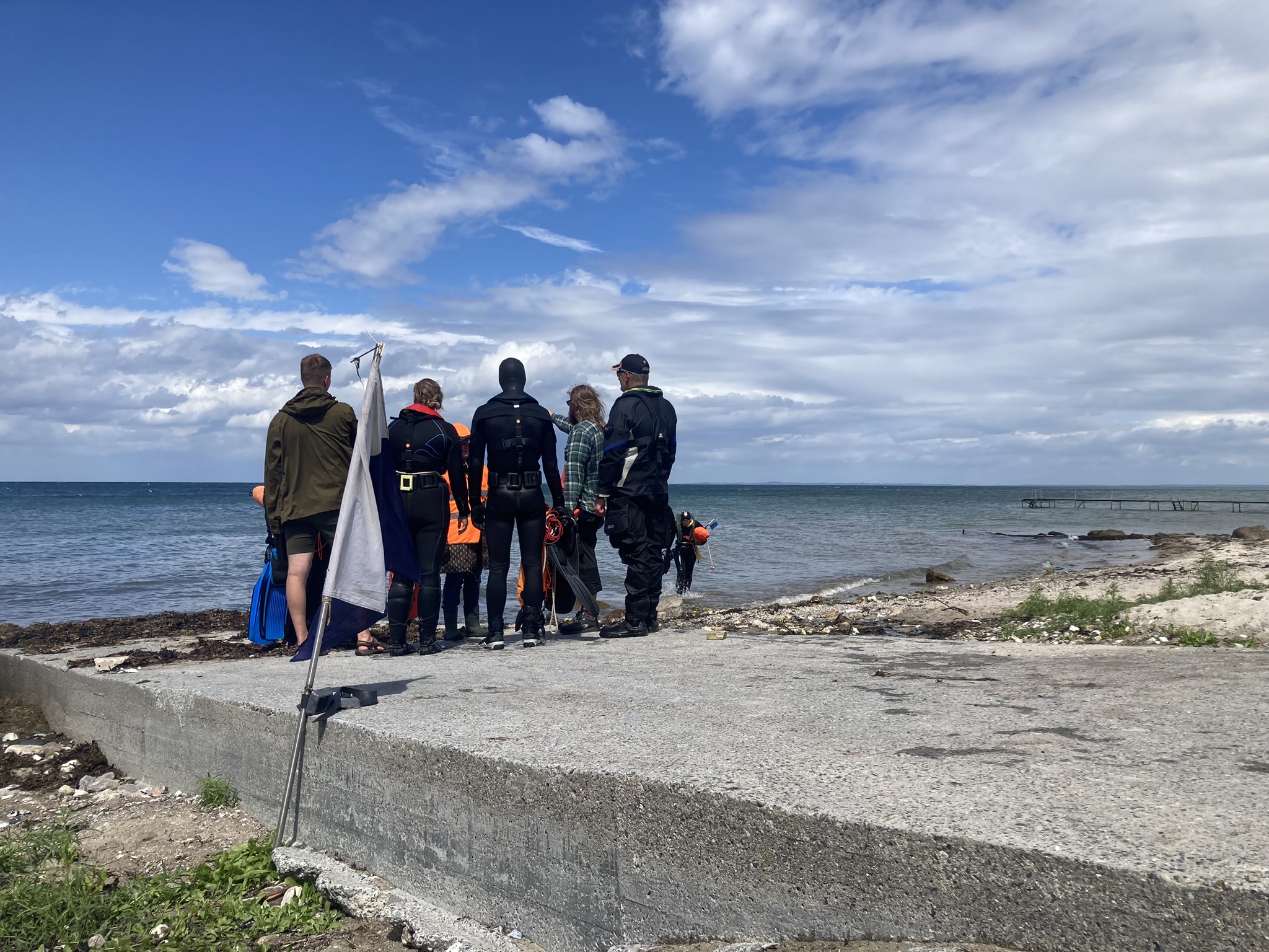 En gruppe dykkere